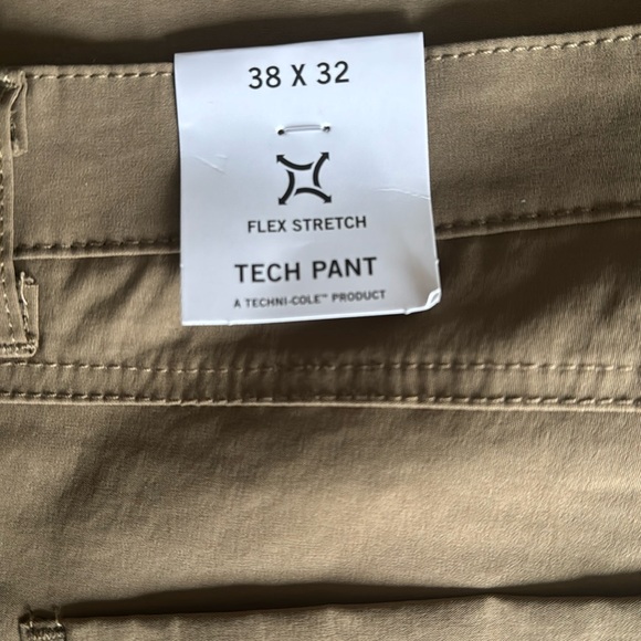 Kenneth Cole Tech Pant Flex Stretch Men's Tan Pants 38 x 32 - Picture 4 of 7